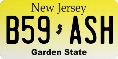 NJ license plate B59ASH