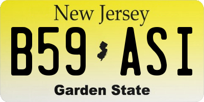 NJ license plate B59ASI