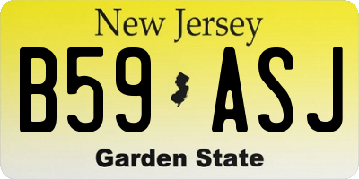 NJ license plate B59ASJ