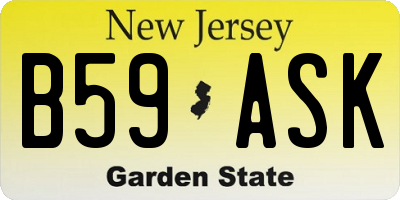 NJ license plate B59ASK