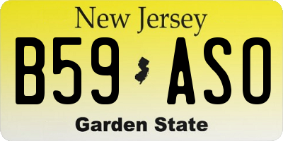NJ license plate B59ASO