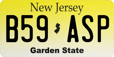 NJ license plate B59ASP