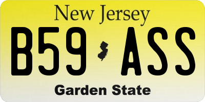 NJ license plate B59ASS
