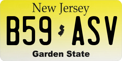 NJ license plate B59ASV