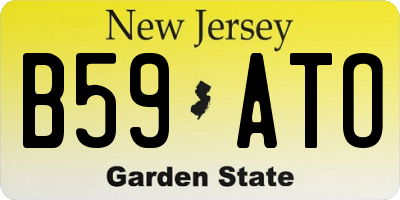 NJ license plate B59ATO