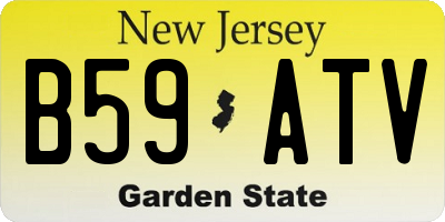 NJ license plate B59ATV