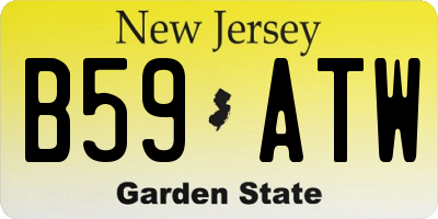 NJ license plate B59ATW
