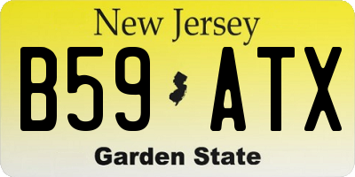NJ license plate B59ATX