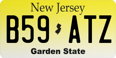 NJ license plate B59ATZ