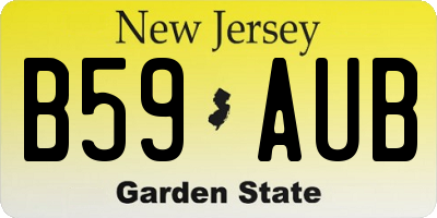 NJ license plate B59AUB