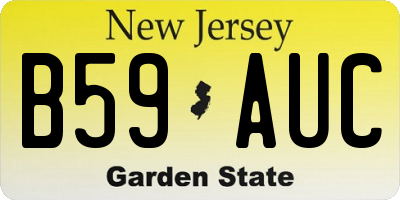 NJ license plate B59AUC