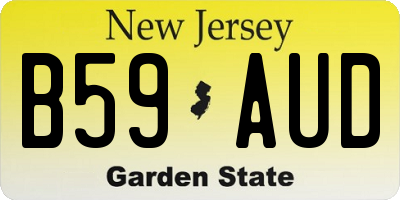 NJ license plate B59AUD