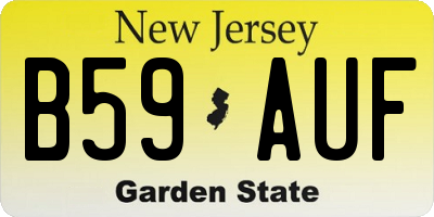 NJ license plate B59AUF