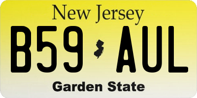 NJ license plate B59AUL
