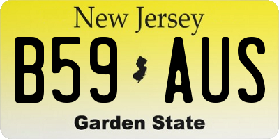 NJ license plate B59AUS