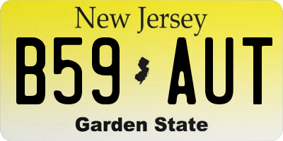NJ license plate B59AUT