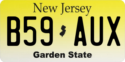 NJ license plate B59AUX