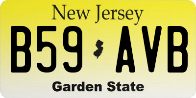 NJ license plate B59AVB