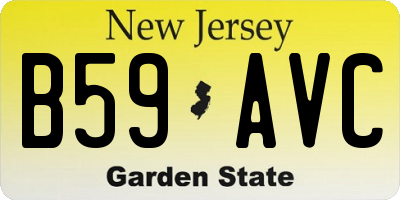 NJ license plate B59AVC