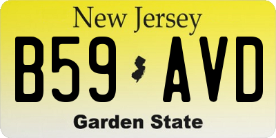 NJ license plate B59AVD