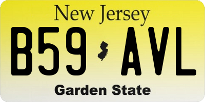 NJ license plate B59AVL