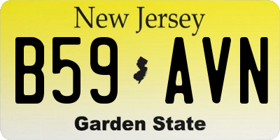 NJ license plate B59AVN