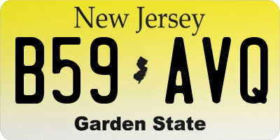 NJ license plate B59AVQ