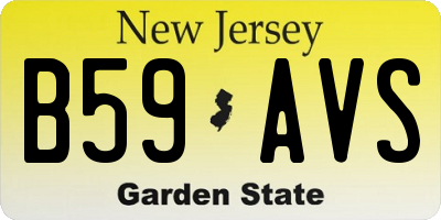 NJ license plate B59AVS
