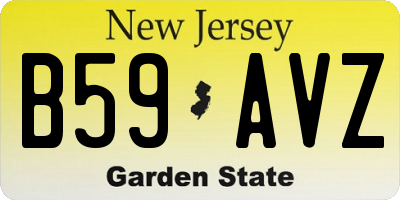 NJ license plate B59AVZ