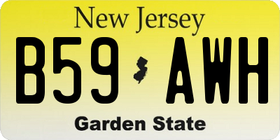 NJ license plate B59AWH
