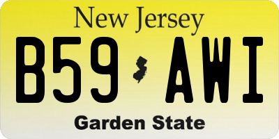 NJ license plate B59AWI