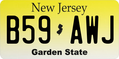 NJ license plate B59AWJ