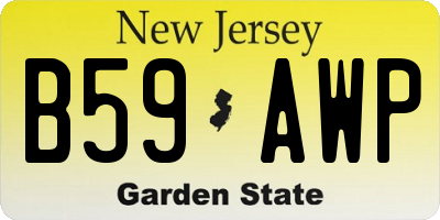 NJ license plate B59AWP