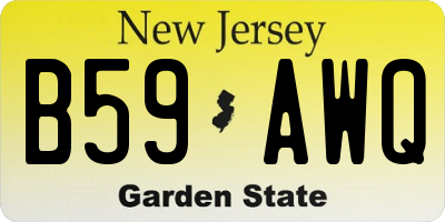 NJ license plate B59AWQ