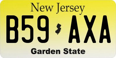 NJ license plate B59AXA