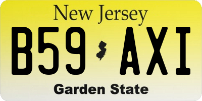 NJ license plate B59AXI