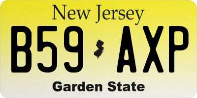 NJ license plate B59AXP