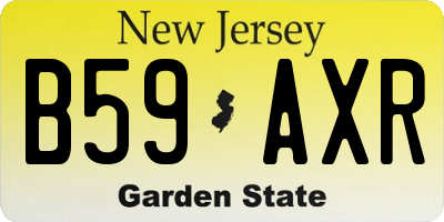 NJ license plate B59AXR