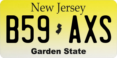 NJ license plate B59AXS