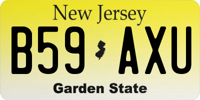 NJ license plate B59AXU