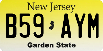 NJ license plate B59AYM