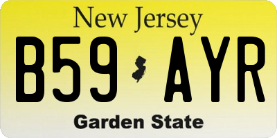 NJ license plate B59AYR