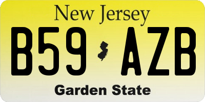 NJ license plate B59AZB