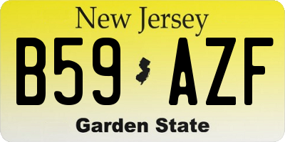 NJ license plate B59AZF