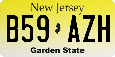 NJ license plate B59AZH