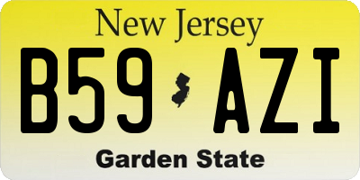 NJ license plate B59AZI