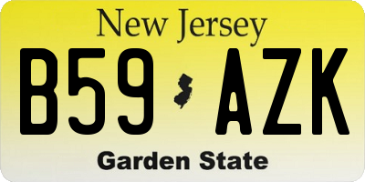 NJ license plate B59AZK