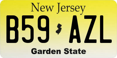 NJ license plate B59AZL