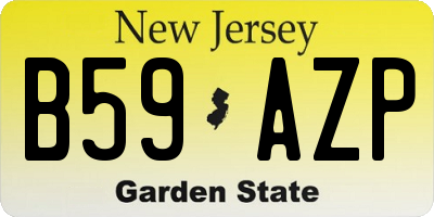 NJ license plate B59AZP