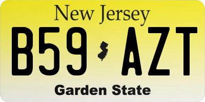 NJ license plate B59AZT